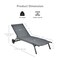 Costway 2PCS Outdoor Adjustable Chaise Lounge Patio 6-Position Recliner Wheels